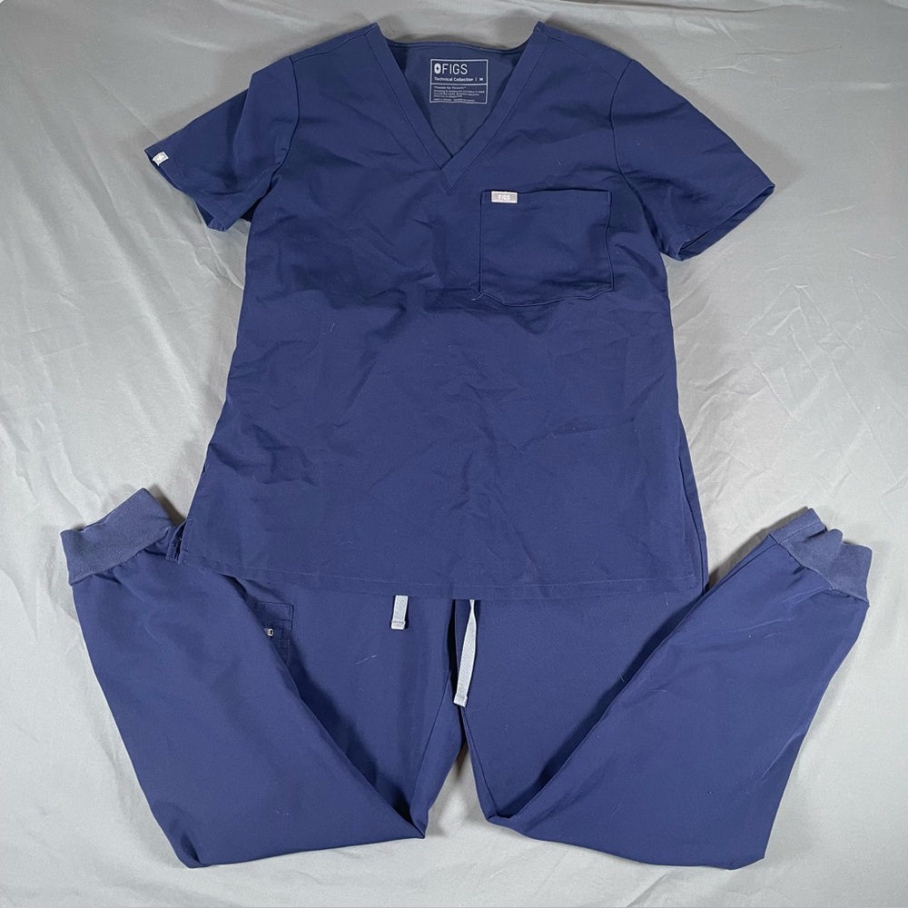 Figs Navy Blue Scrub Set